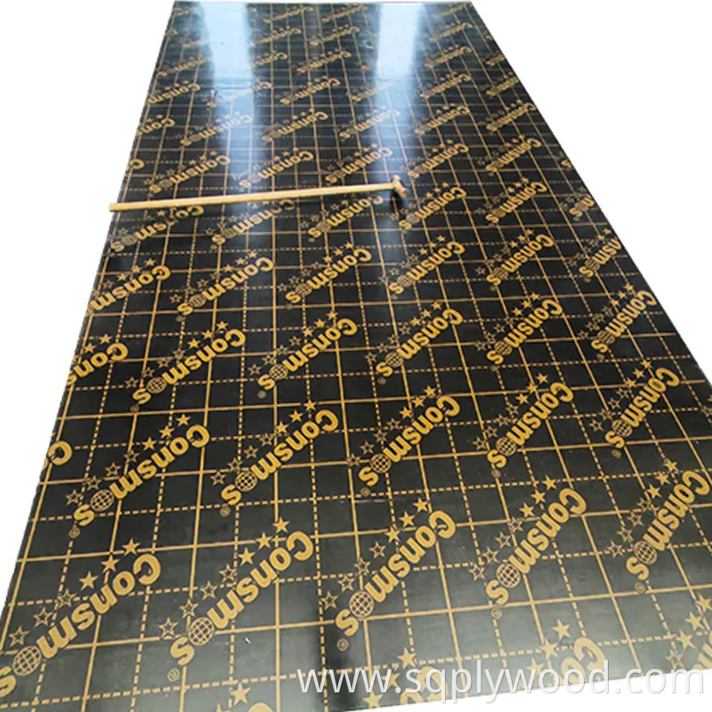 Consmos 3 Star 18mm Waterproof Melamine WBP Glue Film Faced Plywood for Construction